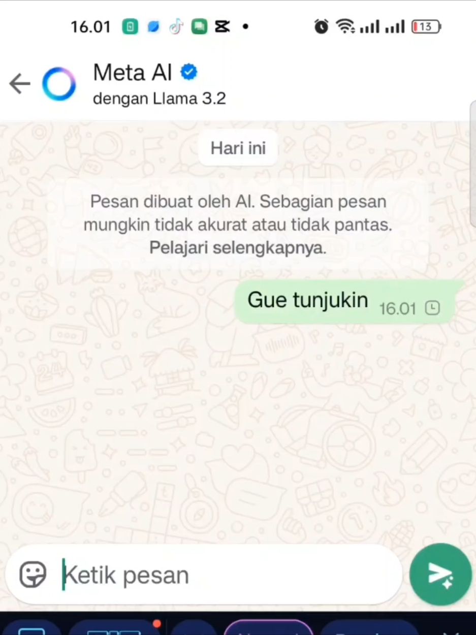 ikut tren bersama meta ai ku #metaai #guetunjukin #rumahsudahjadi #whatsapp #fyp #trending #viral #tiktok 