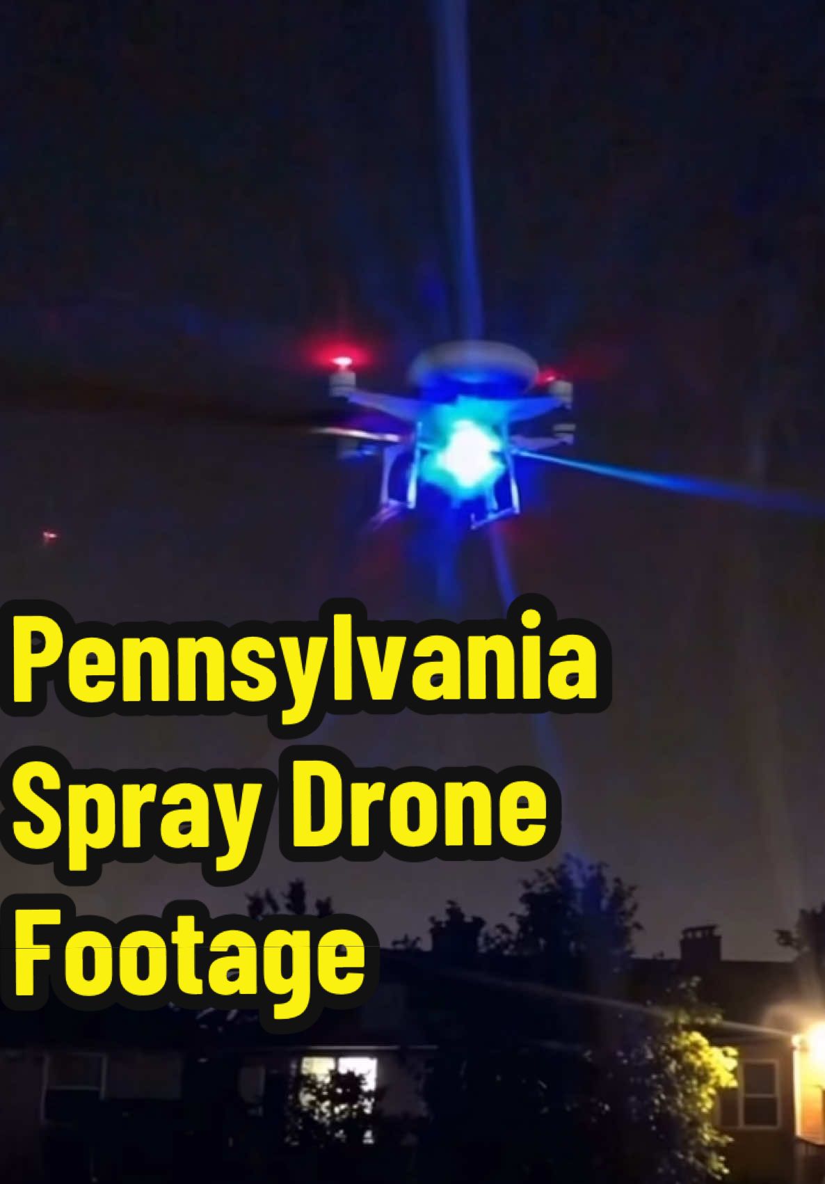 Clear footage pf spray drone caught on camer in Pennsylvania, close to the ground! #pa #pennsylvaniadrone #pennsylvania #hugedrone #drones #caughtoncamera 