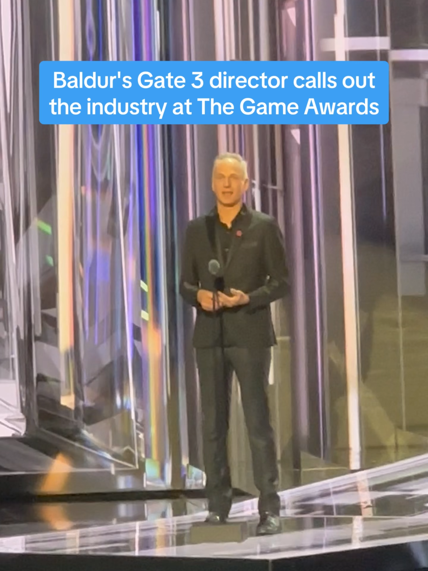 Baldur's Gate 3 director, Swen Vincke, had some strong words for the games industry before presenting the Game of the Year at The Game Awards. #baldursgate3 #swenvincke #thegameawards #gaming #gamesindustry