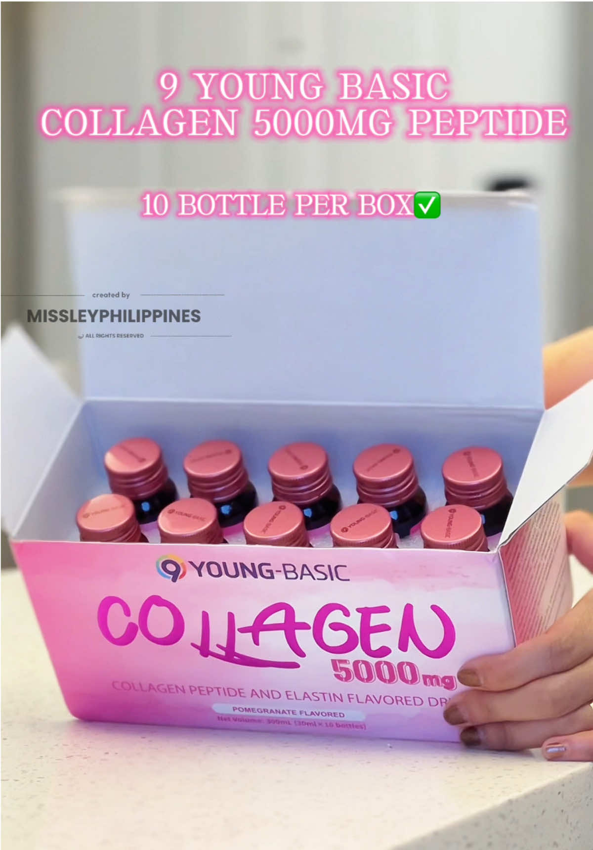 MAGPAPASKONG GLOWING SKIN WITH 9 YOUNG BASIC COLLAGEN PEPTIDE & ELASTIN DRINK by @9Young Beauty 💖 #collagen #9youngbasiccollagen #liquidcollagen #youngbasic #youngcollagenmagic #1212brandfiesta #TikTokPaylater #missleyphilippines #creatorsearchinginsight  9Young-Basic Collagen Peptide Oral Liquid, 5000mg Highly Concentrated. 💖FDA Approved💖 💖Anti Aging 💖 💖Whitening💖 💖Everyday Glowing & Fresh Look💖 💖Improve fine lines & Wrinkles💖 💖Helps you to Sleep well💖 💖with 5000mg of collagen with 30ml.💖 💖1 box contains 10bottles💖 💖Best to drink in Night & Morning Best for Skin Care, Strong Nails & Hair.