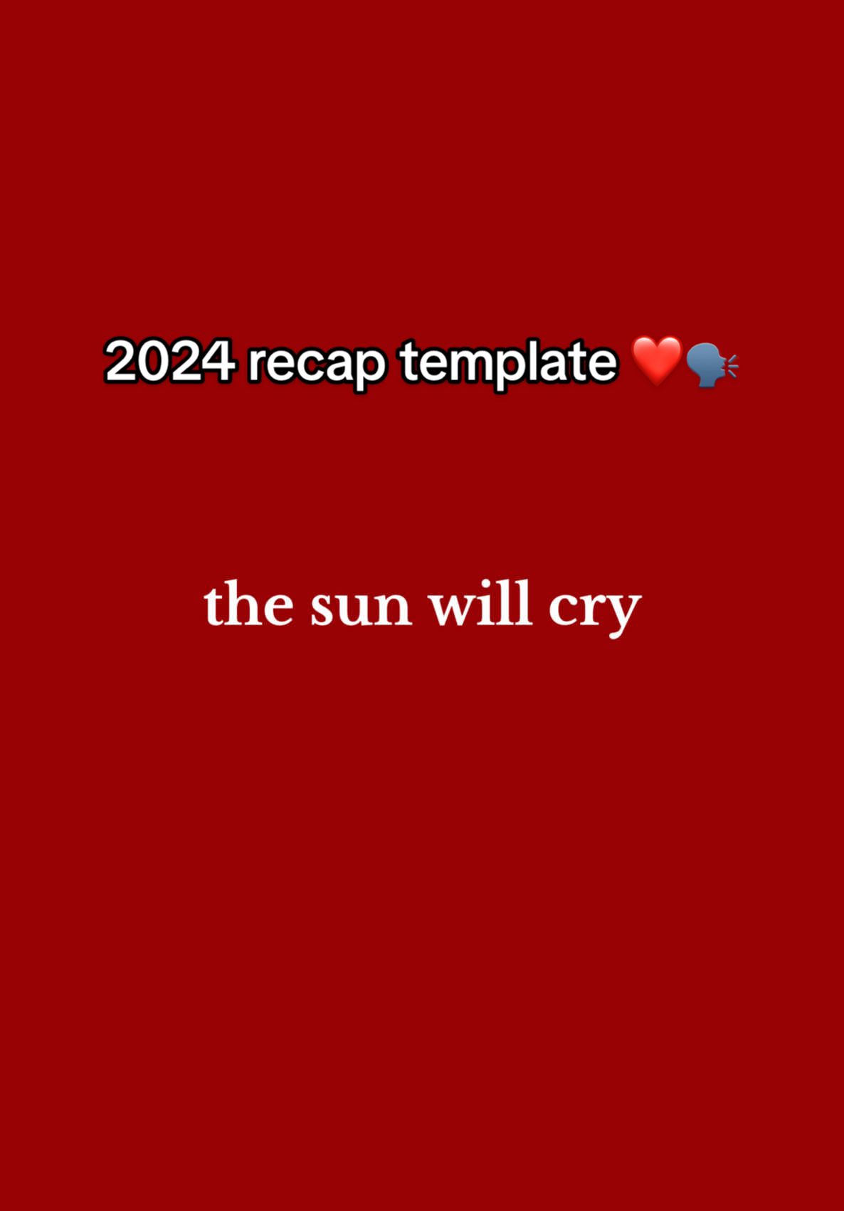 made a template for 2024 recaps using my new single !❤️❤️ feel free to use it ~ just add ur vids in tt 🥳 a cute way to take a look back on your 2024 hehe  #2024 #2024recap #2024dump #memories #recap #trend #fyp #dump #recaptemplate #2024recaptemplate #2024dumptemplate #storyof2024 #Shye #TheSunWillCry_Shye 