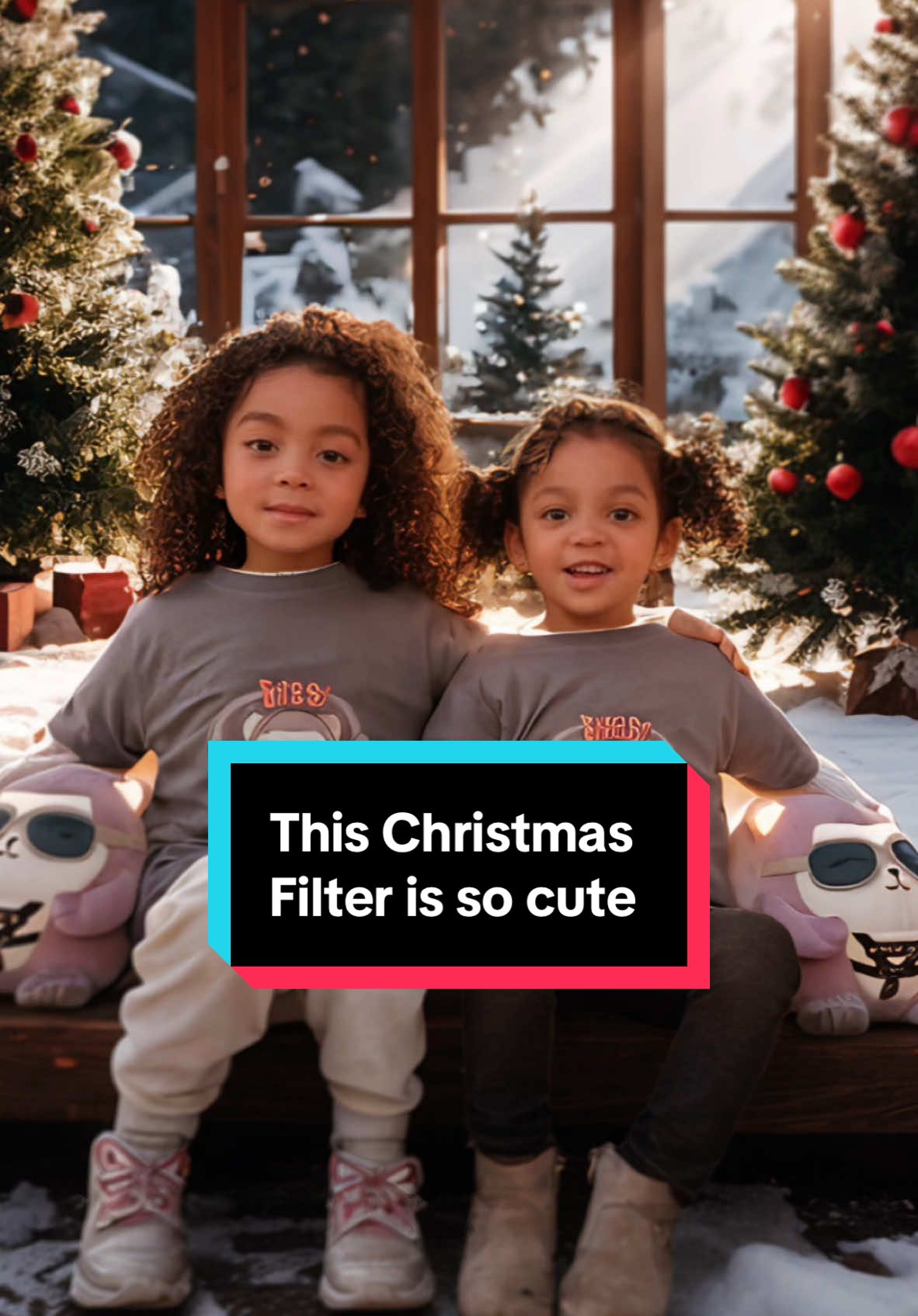 Love this Christmas filter edit of the girls #CapCut #fyp #fypシ #fypシ゚viral #christmas #happyholidays #sisters #blasians 