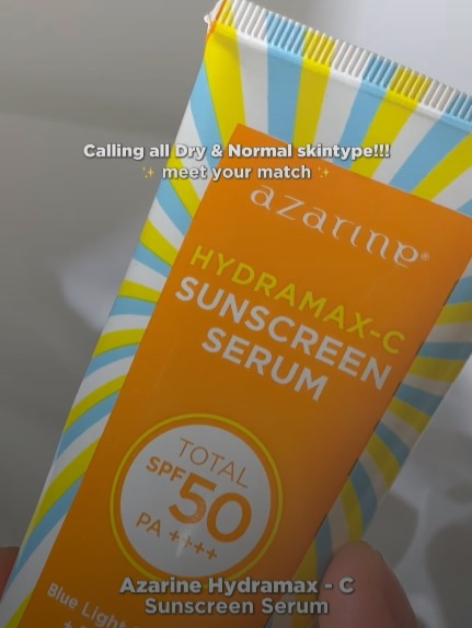 calling all dry & normal skintype!✨ Yuk cobain Hydramax C Sunscreen Serum dari Azarine☀️✨ #sunscreen #sunscreenlokal #sunscreeenazarine #azarine #azarinesunscreen #hydramaxc #hydramaxcsunscreen