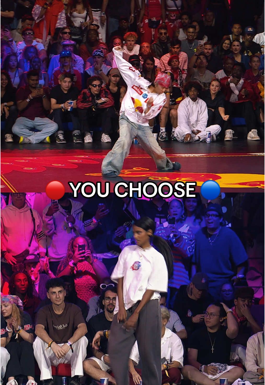 ⚡ NO HOLDING BACK! pick a fave 🔴 @THE D SoraKi or 🔵 @Luwam Russom 👇💬  @ice spice 🎤️ #redbulldanceyourstyle  #redbulldance #streetdance #dance #dancer #freestyledance #india #mumbai #deli #icespice 