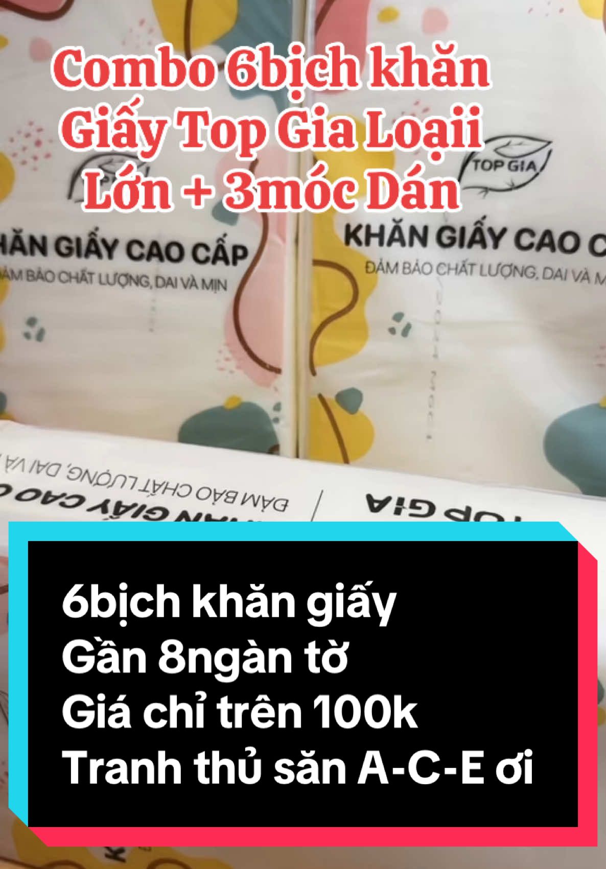 COMBO 6 bịch Giấy Rút Chỉ Hơn 100 Cành #giayruttreotuong #giaytopgia#review#xuhuong #tiktok#trending