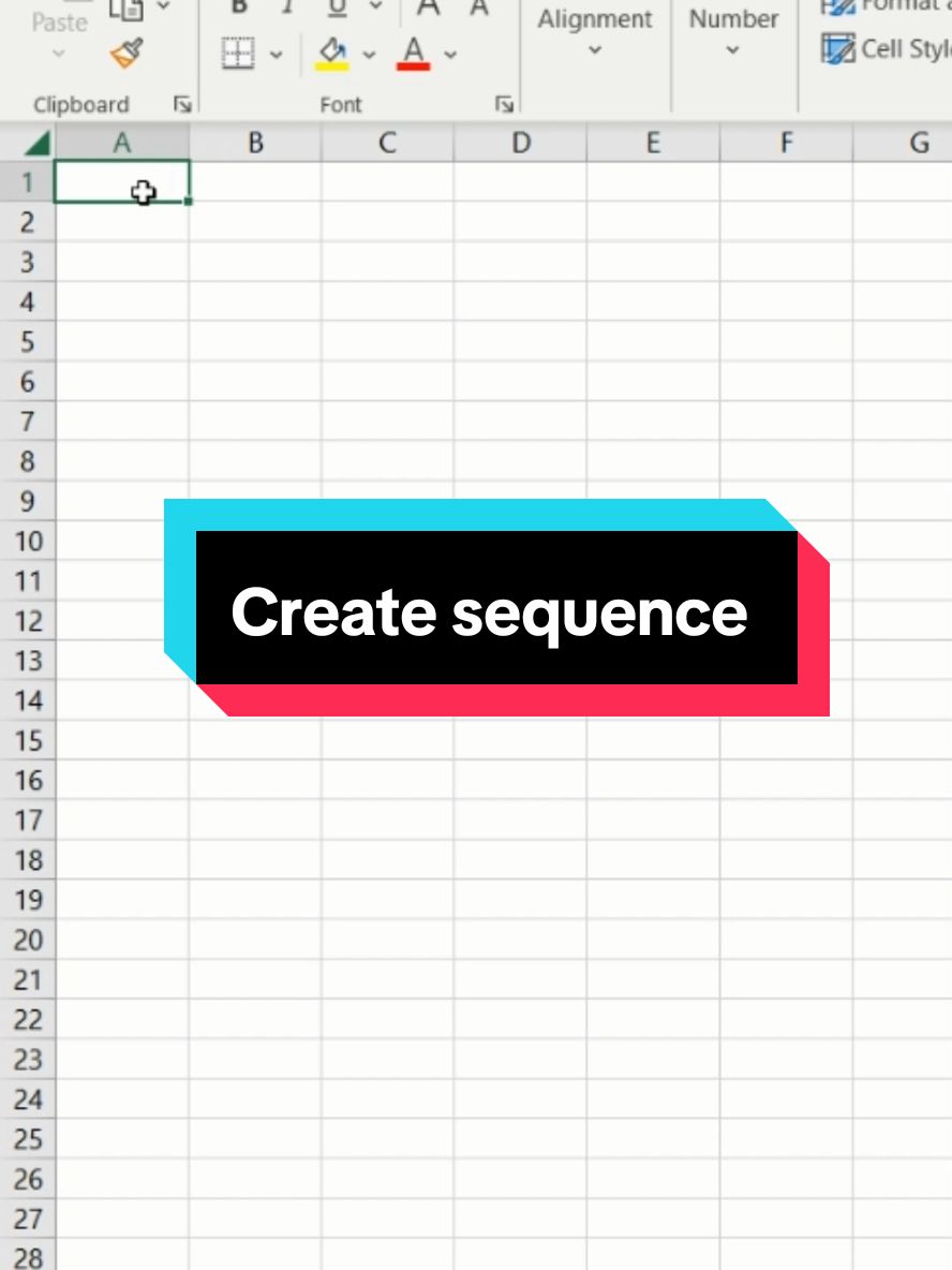 Create sequence in Excel 🔢 #exceltips #exceltricks #googlesheets 