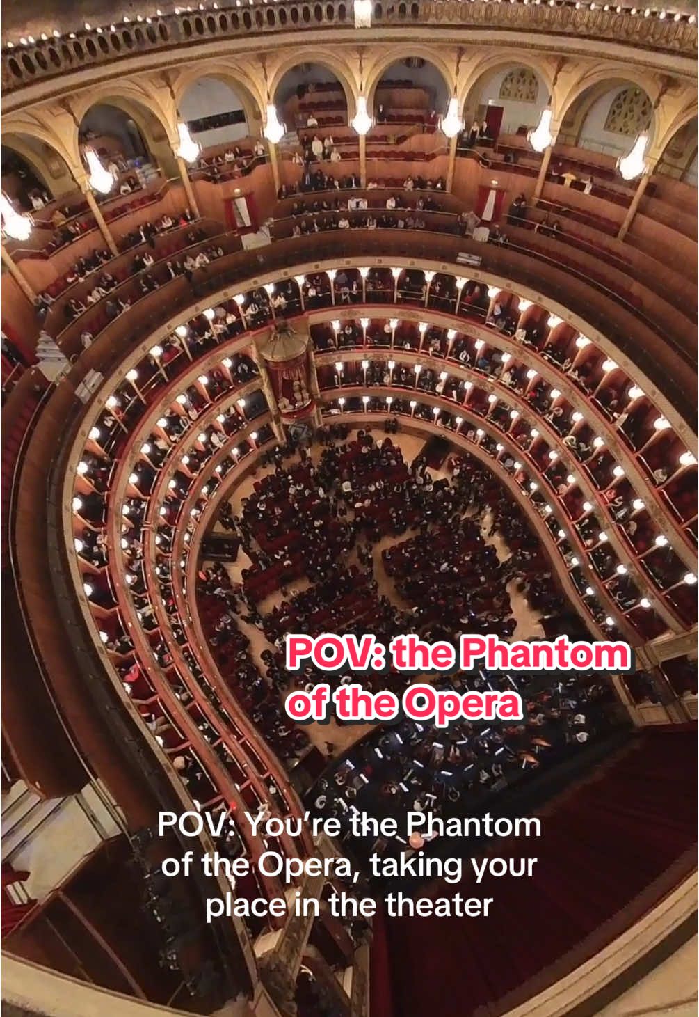 POV: you’re the Phantom of the Opera, taking your place in the theater 👻 #pov #opera #phantomoftheopera #operaroma 