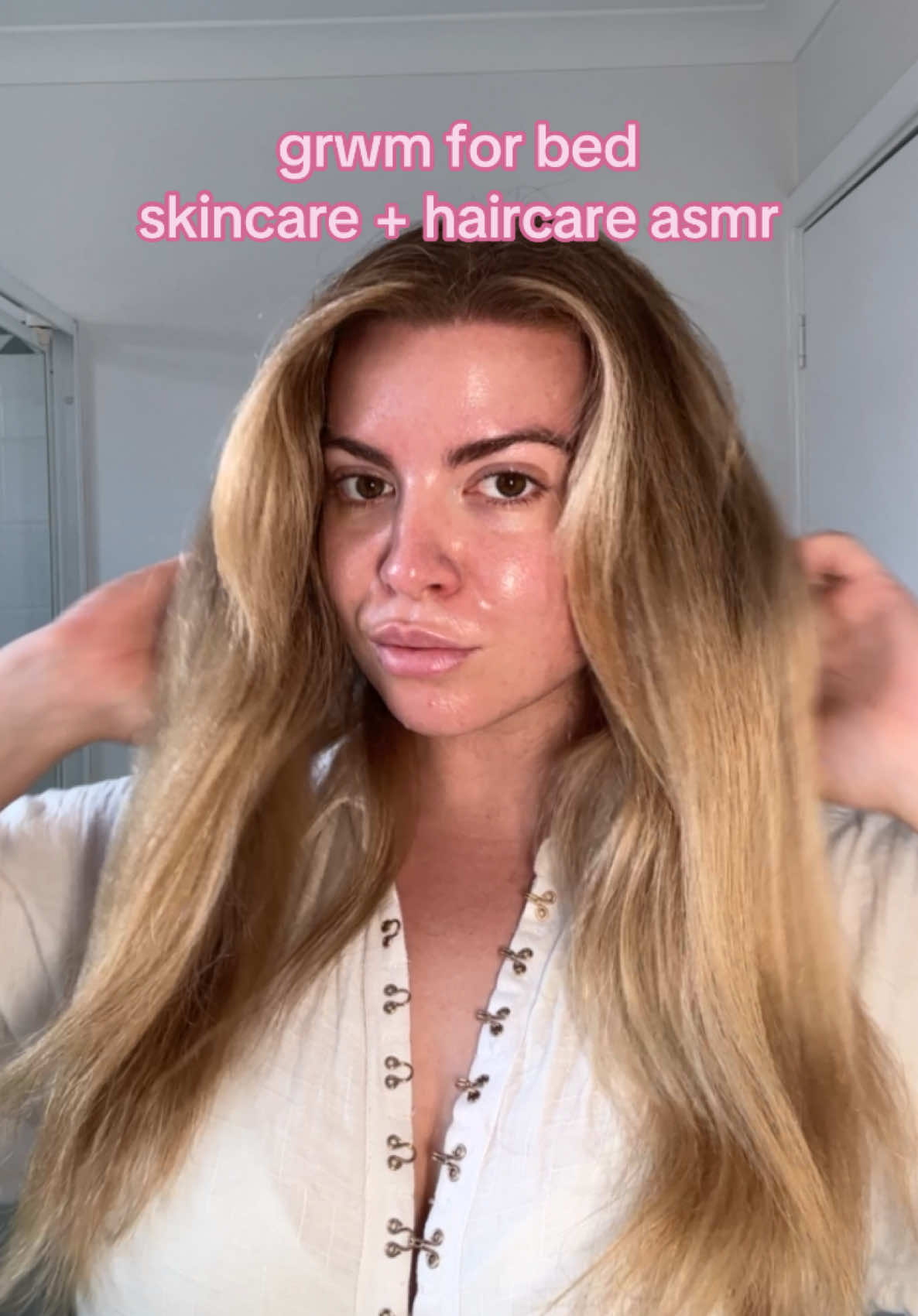 This skincare & haircare routine was so relaxing i pretty much fell asleep straight after 🥱 #hairtok #hairtransformation #skincareroutine #facials #aesop #garnier #lorealparis #kerastase #larocheposay  