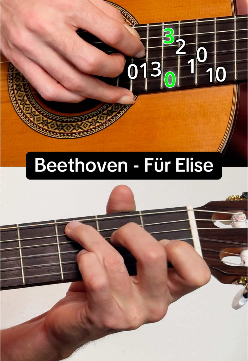 How to play Für Elise from Beethoven (slow version for beginners) #guitar #tutorial #LearnOnTikTok #beethoven #furelise #classicalmusic #guitarlesson #easy #beginner #guitartok