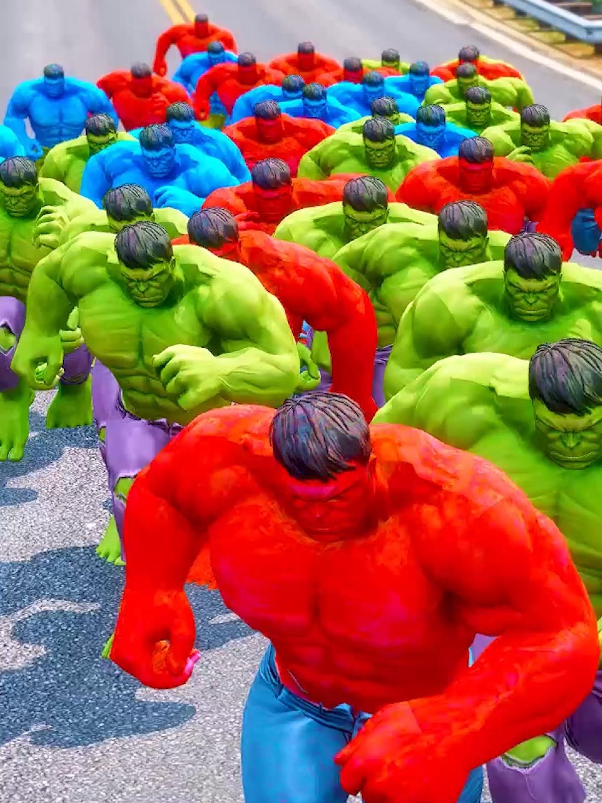 100 HULS's saving IRON-HULK BROTHERS from THANOS 😱