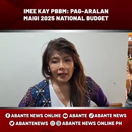 Kinumpirma ni Senadora Imee Marcos na hindi siya lumagda sa ipinasang 2025 national budget bicameral committee report.  Ayon kay Senadora Marcos, hindi siya lalagda sa binawasang pondo ng lehitimong proyekto ng ahensya ng gobyerno.  Ipinunto ng senadora ang 4Ps sa ilalim ng DSWD kung saan ₱50 Bilyon ang kinaltas sa naturang programa na 4.4 milyon mga Filipino na poorest of the poor ang maapektuhan na walang matatanggap na tulong parabsa pagkain, pag-aaral ng anak, sa gamot at iba pang pangangailangan.  Nananawagan si Imee sa kapatid nasi Pangulong Ferdinand ‘Bongbong’ Marcos Jr na suriin at pag-aralan mabuti bago lagdaan ang 2025 national budget na ipinasa sa bicam report at pakinggan ang pagsusumamo ng mga kababayan. #NewsPH #DWAR1494 #pbbm #imeemarcos