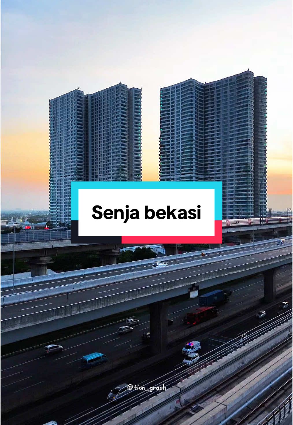 Tentang rindu 🦦 . . . #senja #dronevideo #djimini3 #fyp #bekasi #lrtjabodebek #whoosh #kcic