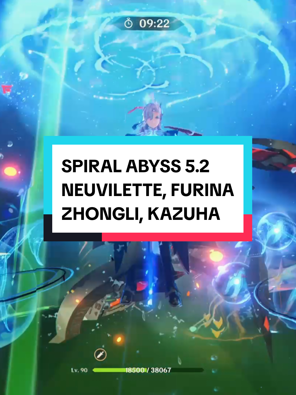 SPIRAL ABYSS 5.2 F12 PART 1, NEUVILETTE, FURINA, ZHONGLI & KAZUHA #GenshinImpact #neuvilette #spiralabyss 