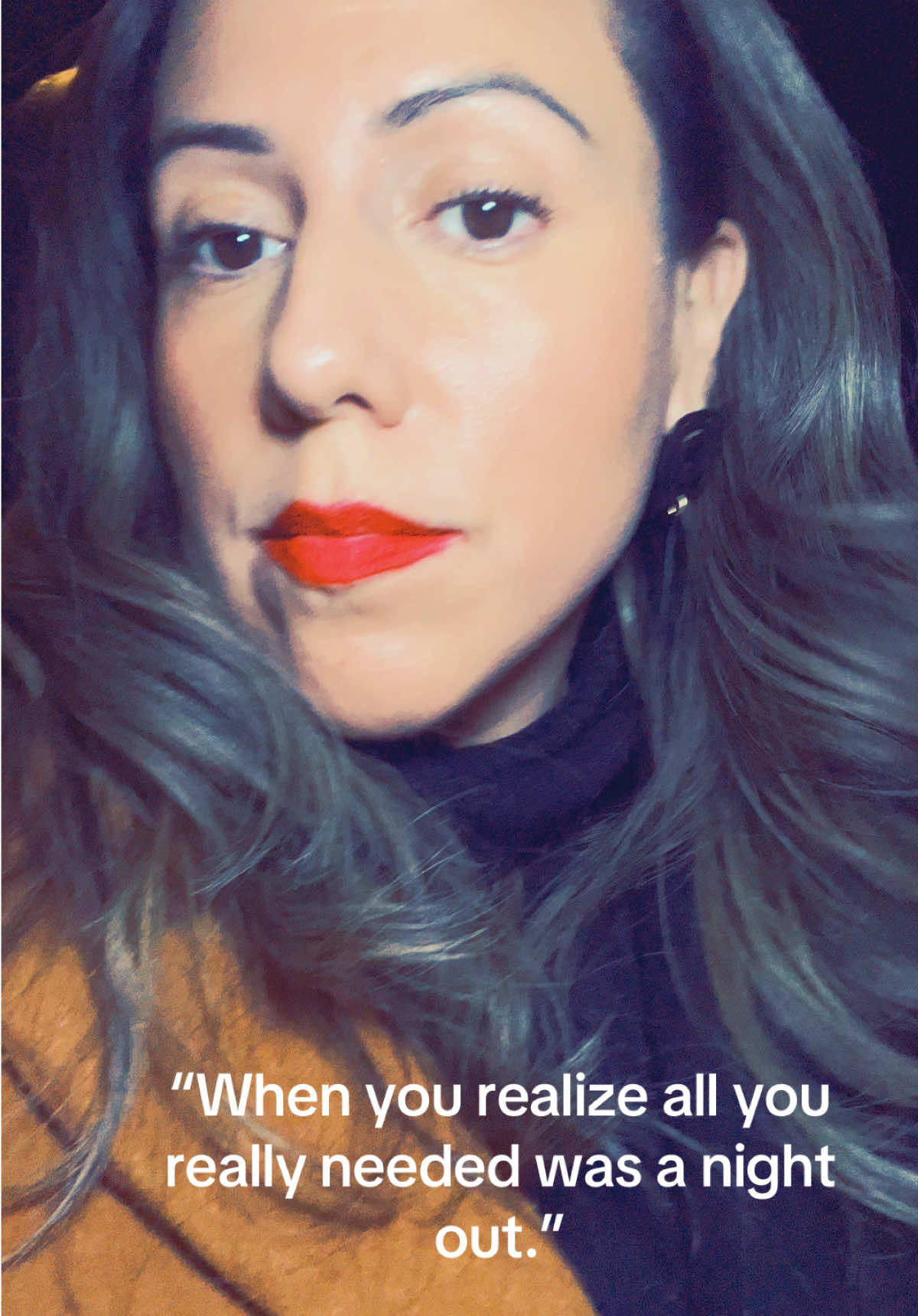 “When you realize all you really needed was a night out.” #datenight #dressup 