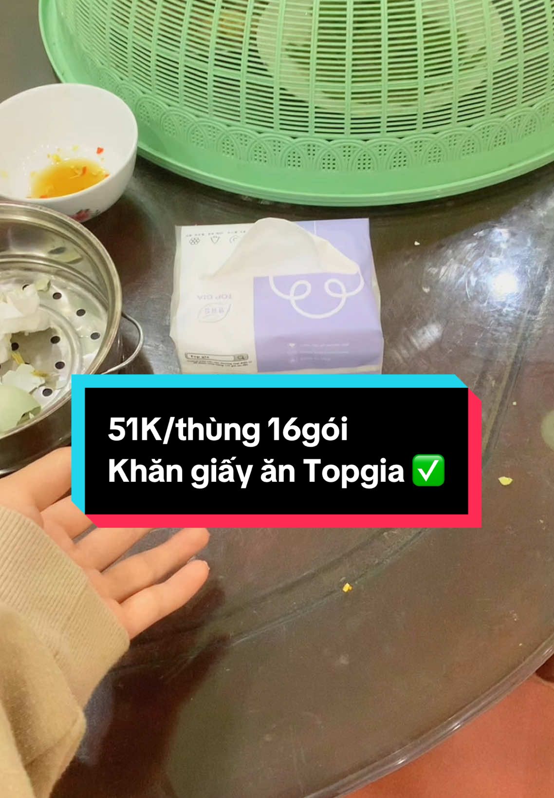 Thùng 16 gói khăn giấy ăn giấy rút Topgia 