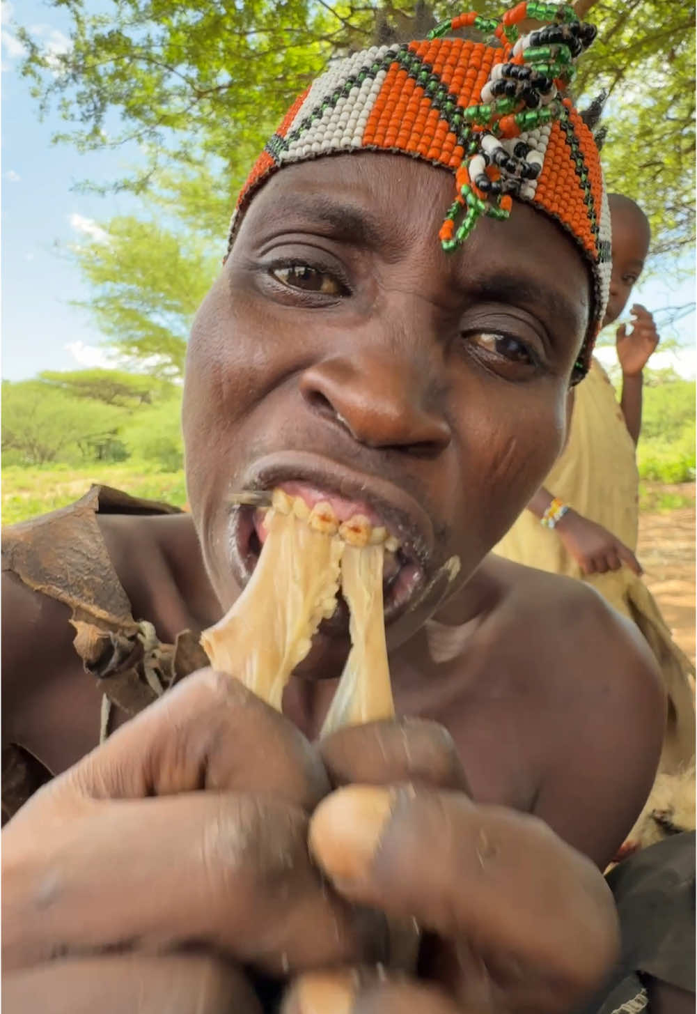 This is So Amazing delicious natural food hadza cooks for survival #hadzabetribe #africastories #villagelife #FoodLover #usa🇺🇸 #foodtiktok 