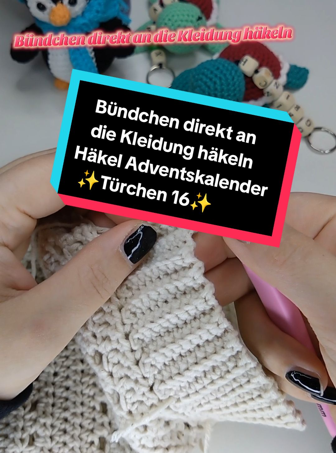 Häkel das Bündchen direkt an die Kleidung 😘 ✨Häkel Adventskalender  Türchen 16✨ Schritt für Schritt erklärt  Häkelanleitungen, Amigurumis oder Makrameeartikel für dein Zuhause findest du mit dem Link in meiner Bio oder 👇 🎀www.sabrinas-maschen.com🎀 Etsy: SabrinasMaschen  #hakeln #häkeln #crochet #häkelbündchen #cardiganhäkeln #häkelanleitung #häkelanleitungkomplett #häkelnlernen #häkeltiktok #häkelliebe #häkelnlernenmitsabrina 