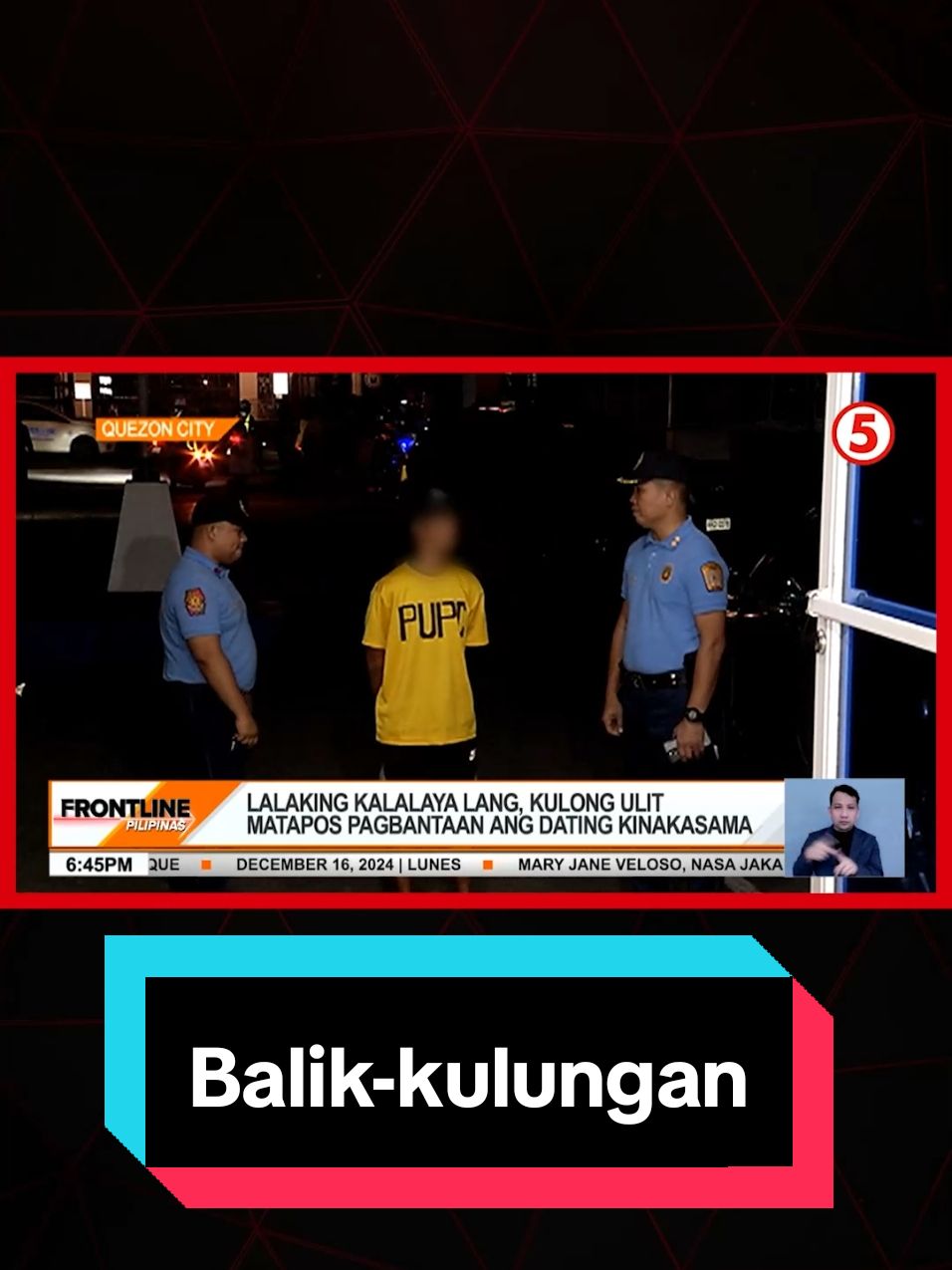 Himas-rehas ulit ang isang lalaking dati nang nakulong nang 14 na taon matapos niyang pagbantaaan ang kaniyang ex. #News5 #FrontlinePilipinas #NewsPH #SocialNewsPH 