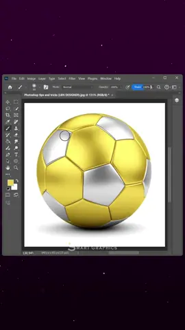 Golden Color Football in Photoshop #photoshop #foryou #fyp  Smart Graphics