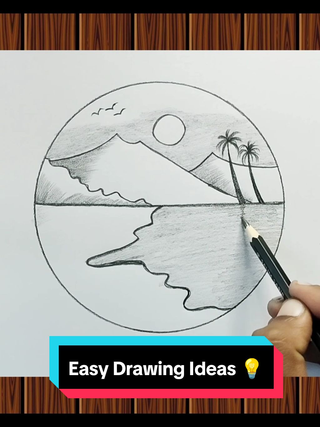 Natural Seen🏔️❤️#artlover #easydrawing #foru #drawing #foryou #fyp #sunset #ideas 