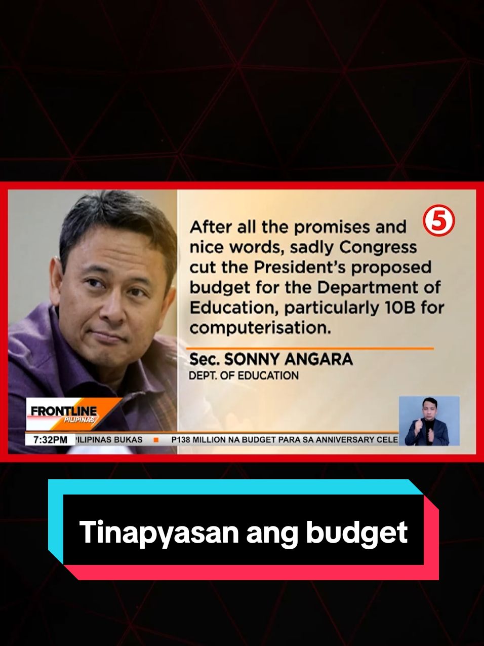 Marami umanong iregularidad sa Department of Education #DepEd noong panahon ni Vice Pres. #SaraDuterte na kailangang maipaliwanag, kaya tinapyasan ng Kongreso ang budget ng kagawaran sa susunod na taon. #News5 #FrontlinePilipinas #NewsPH #BreakingNewsPH 