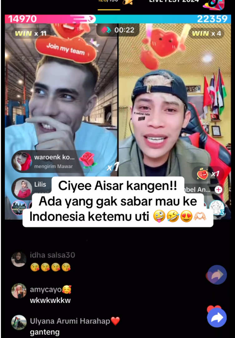 Liat muka aisar salting waktu bilang kangen 🤪🤣😂 gak sabar mau ke indonesia ketemu uti yaa? 😂😂 . . . . . #aisarlive #fujiiian #fuji #aisarkhaledd #updateaisar #aisarkangenuti #aisarkangenfuji #aisarsalting #aisarkeindonesia #aisarlivebareng #aisarjatuhcinta 