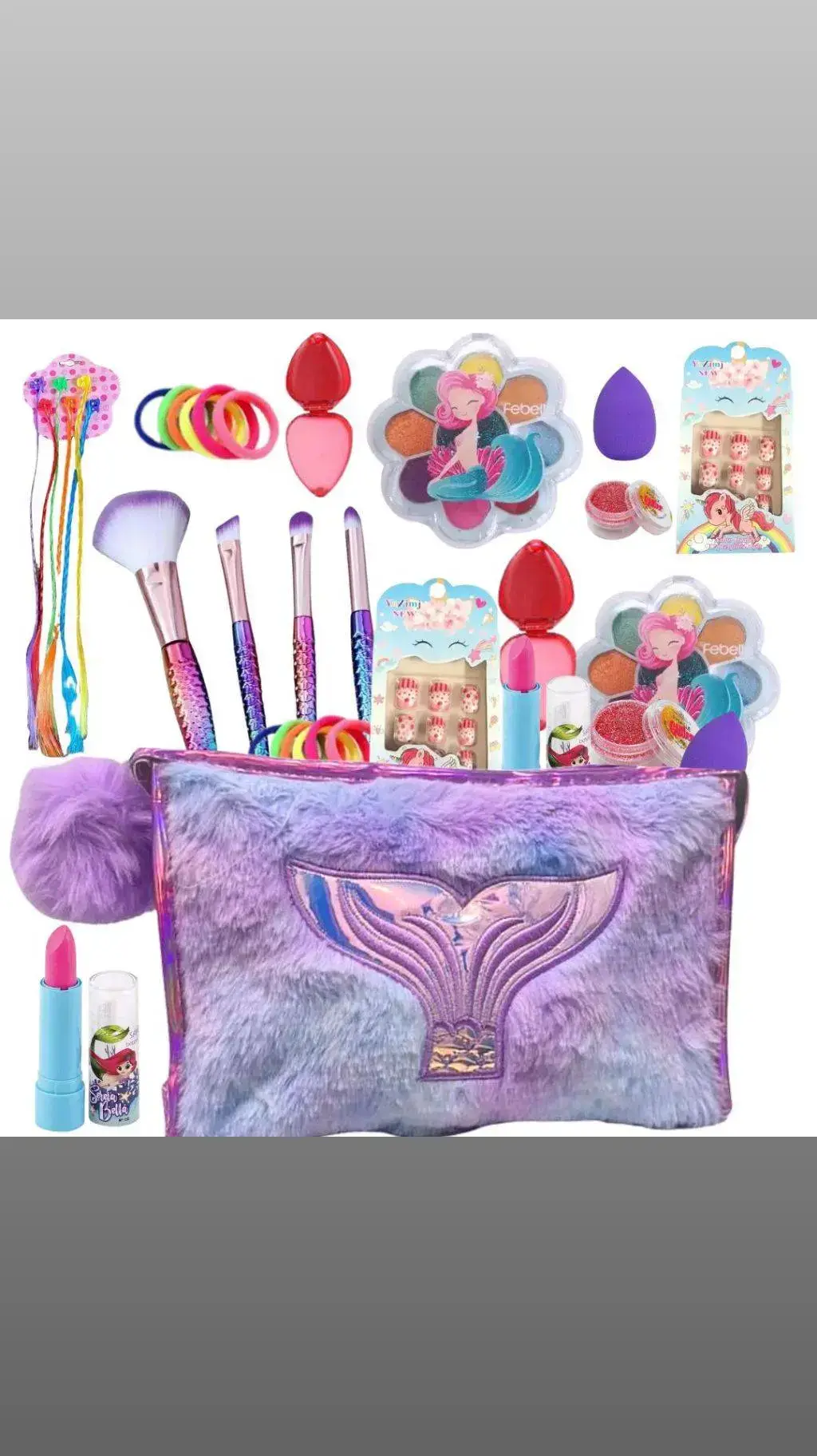 Mamãe de menina, corre aqui 🤩  Kit infantil de maquiagem com nécessaire com 18 itens  De: 99,00 Por: 48,99 😱 Link nos comentários  Sua princesa vai amar ✨❤️ Ótima opção de presente de natal  #acheinashopee #ofertasshopee #achadinhosdashopee #presentedenatal 
