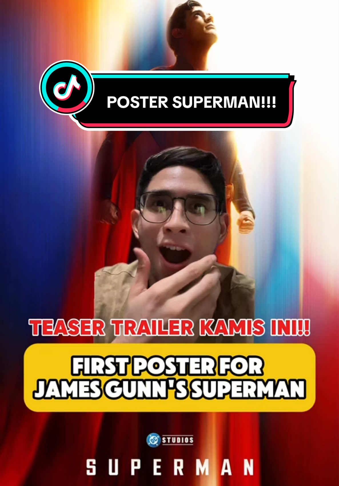 Damnnn suka banget sama posternyaaa🔥😍 #superman #supermanlegacy #jamesgunn #dcuniverse #dcu #dccomics #superhero #movieupdates #movietok #filmtok #tiktoktainment #fyp 