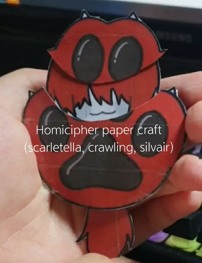 #文字化化 #fyp #호미사이퍼 #스칼레텔라 #실베어 #크롤링 #homicipher #scarletella #crawling #silvair #papercraft 