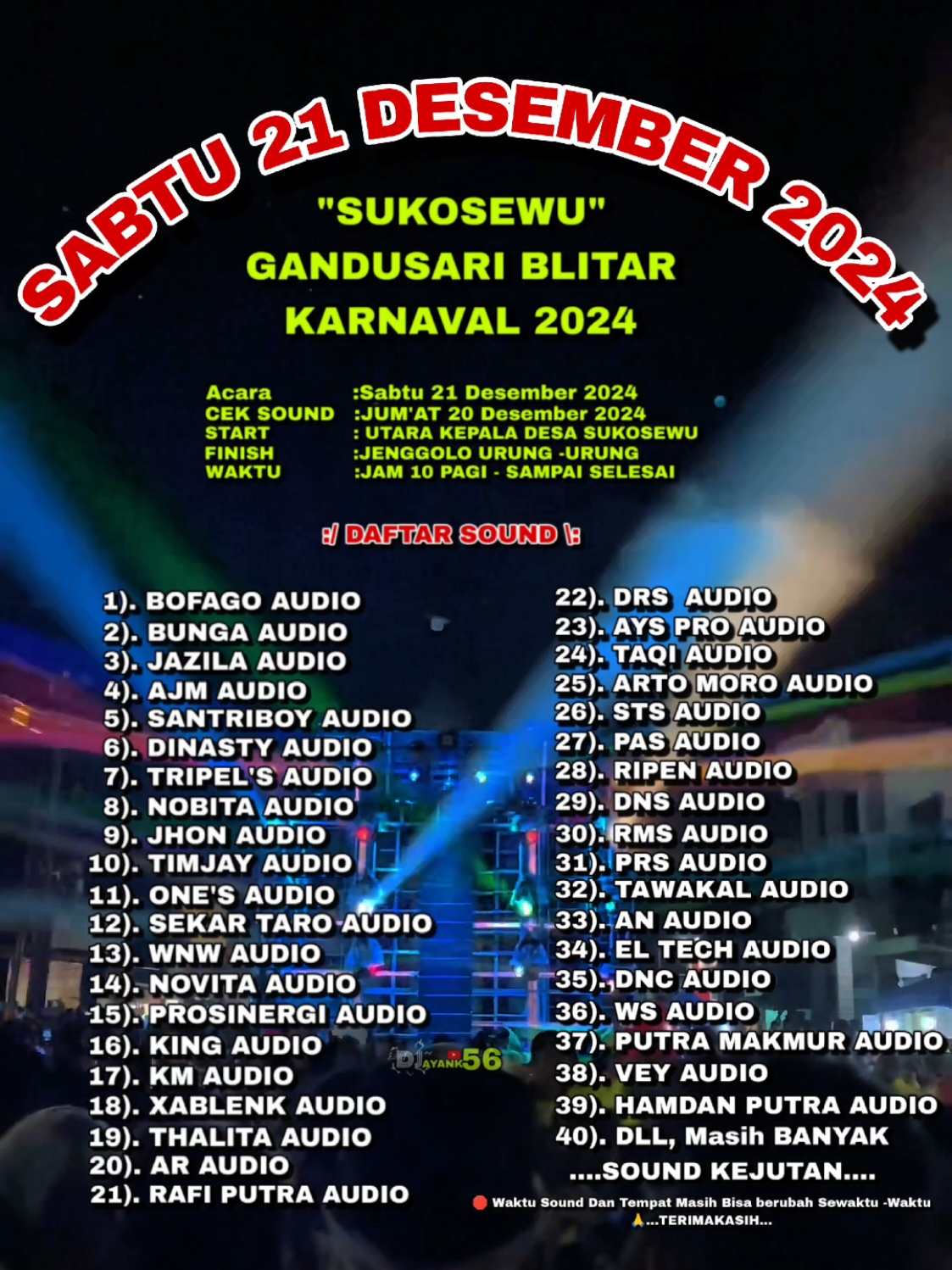 All IN KARNAVAL SUKOSEWU GANDUSARI BLITAR 🙌❤️‍🔥❤️‍🔥2024.. #karnaval #sukosewu #sukosewu_gandusari #blitar24jam #bofagoaudio #brewog_audio #karnavalsoundsystem #fyp #fypdong #fypage 