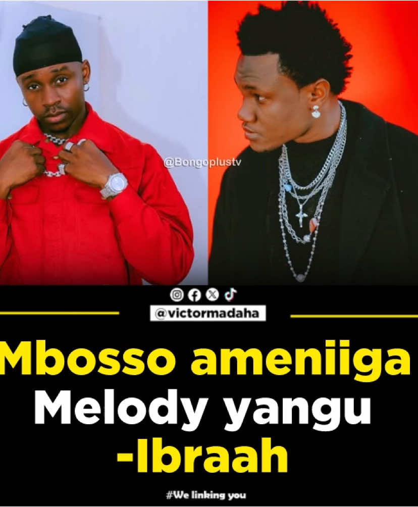 Nimepiga story na msanii @ibraah_tz na amefunguka haya kuhusu baadhi ya watu kuanza kumfananisha na msanii @mbosso_ na kudai kuwa mashabiki zake walimwambia kuwa anaibiwa melody na msanii huyo kutoka #wcb Unamaoni gani kwenye hili Full interview ipo kwenye YouTube channel ya BongoPlus.. #mshindi2themap #tunakuunganisha #welinkingyou #ibraah