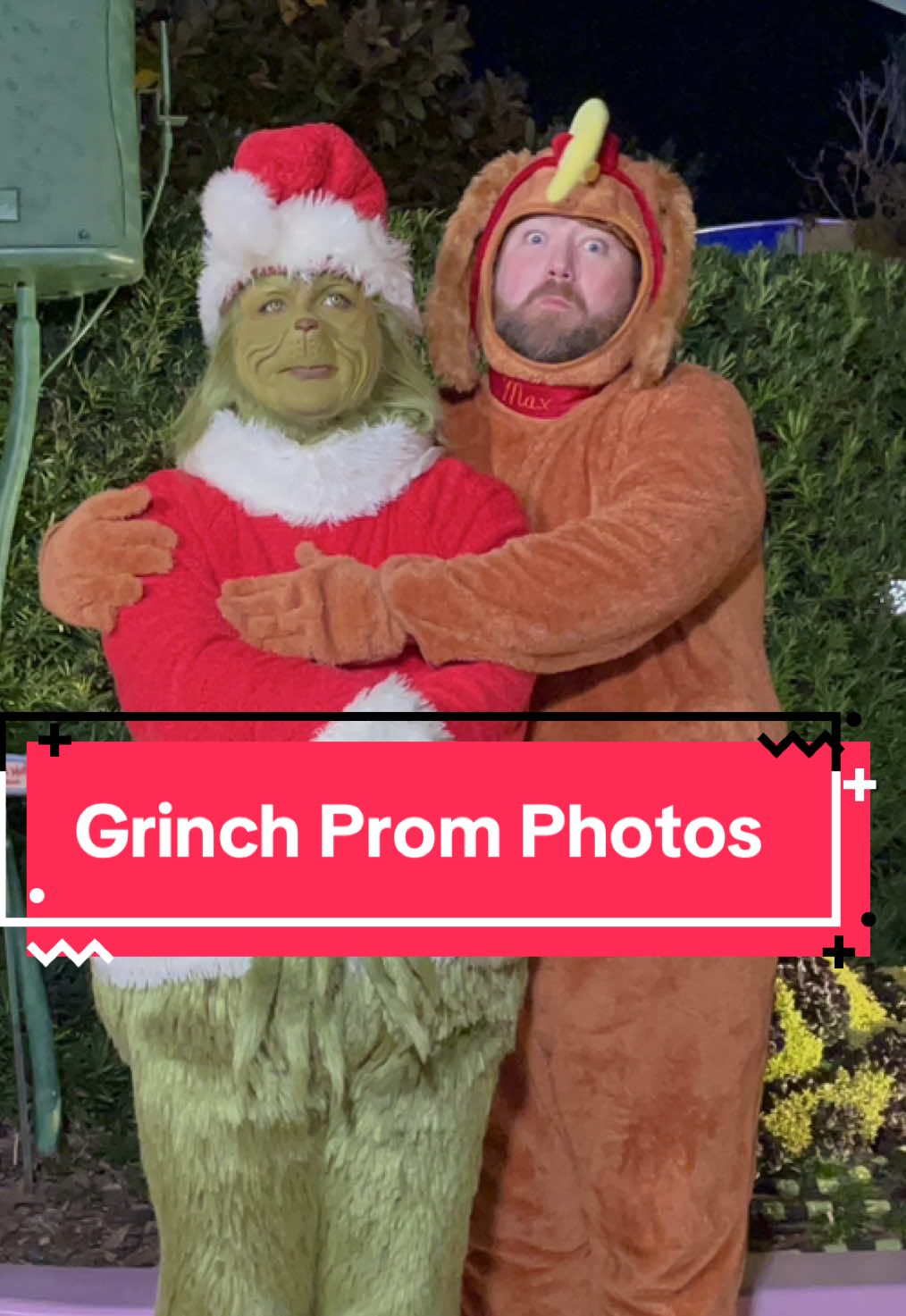 The Grinch & Max Prom Photo @The Grinch #universal #grinch #grinchmas #costume #cosplay #christmas #funny #fyp 