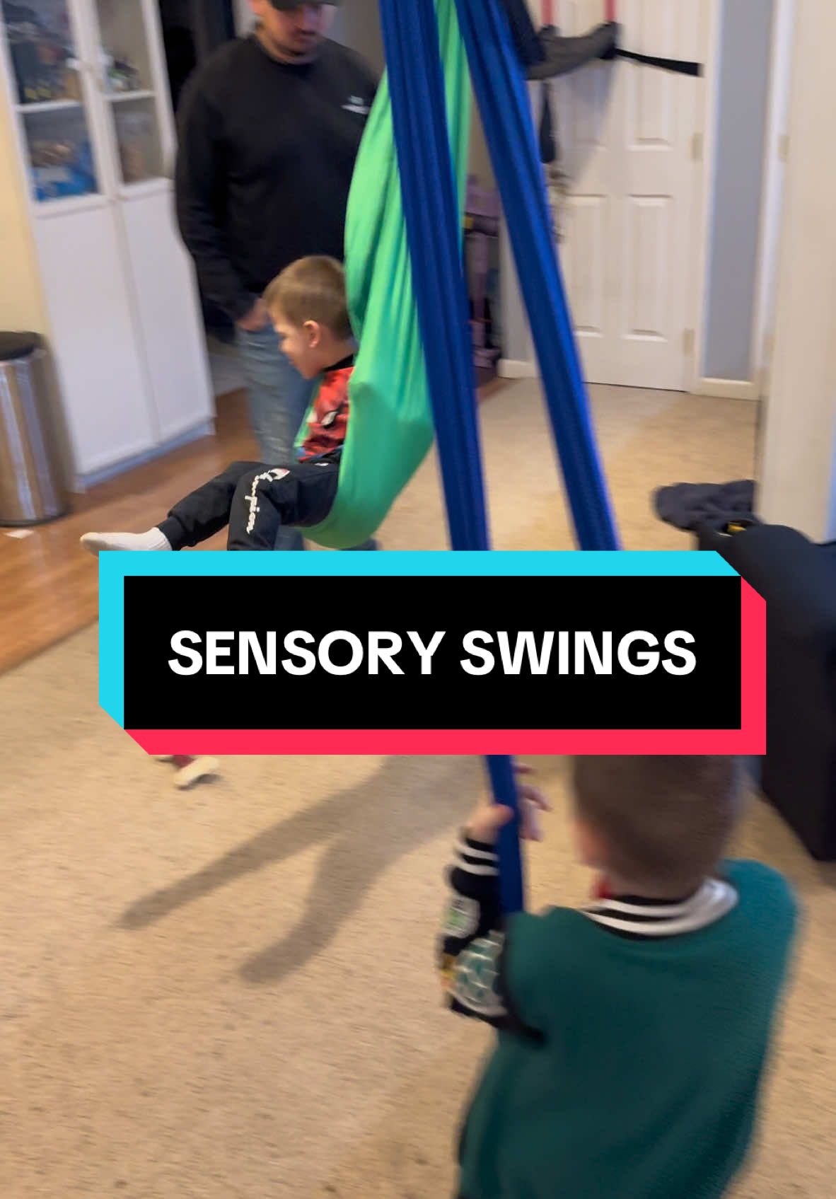 These swings by @Outree are such a hit in my house! I will always share these with the world because I truly believe every single child needs one of these. It comes with all of the mounting hardware. It can go indoors or outdoors. It is so great for your sensory seeker!  #sensoryswing #outree #sensory #indoorswing #tiktokshopholidayhaul #tiktokshopfinds 