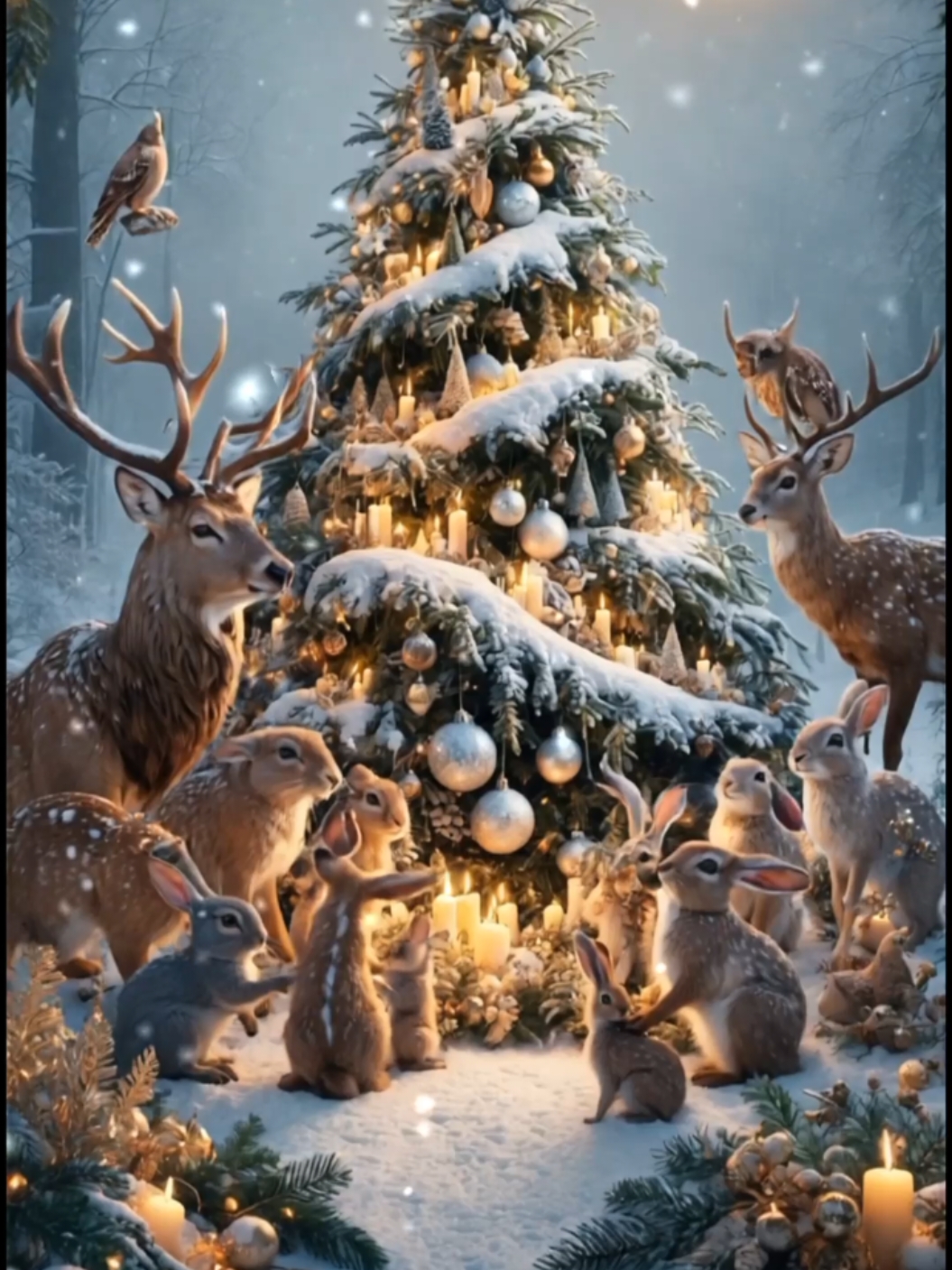 🎄❄️ Winterzauber: Tiere feiern Weihnachten im Wald 🐾🦌✨ 🌟 Magische Weihnachten im Winterwald! 🦊🐿️ Entdecke, wie Tiere im Schnee leben und die festliche Jahreszeit auf ihre Weise erleben. 🎅❄️✨ #christmas #animal 