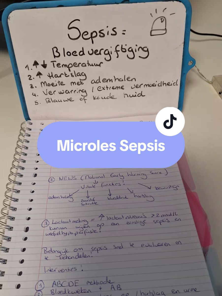 Check altijd zelf de richtlijn Sepsis voor de complete informatie: https://richtlijnendatabase.nl/richtlijn/sepsis/startpagina_-_sepsis.html #verpleegkundestudenten #verpleegkunde #sepsis #ikzorg #verpleegkundigenoptiktok #zorg #verpleegkundementor #verpleegkundeopleiding 