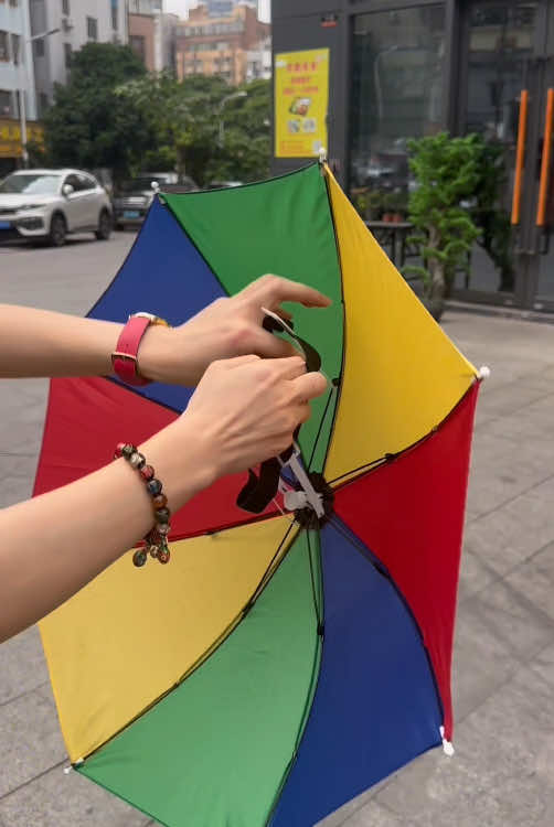 Umbrella Hat Portable Head Umbrella.💕💕💕#outside #umbrella #hat #tiktokph #umbrellahat #sunprotection 