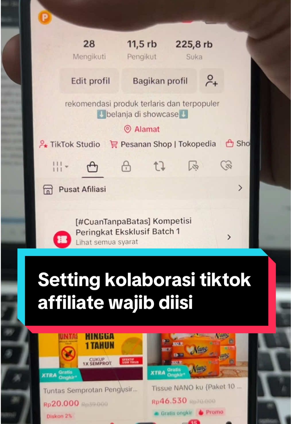 Temen temen ini Settingan kolaborasi di tiktok afiliasi yang wajib diisi. #tiktokaffiliate #kolaborasiaffiliate #sellertiktok #affiliatortiktok #belajaraffiliate #projectaffiliate