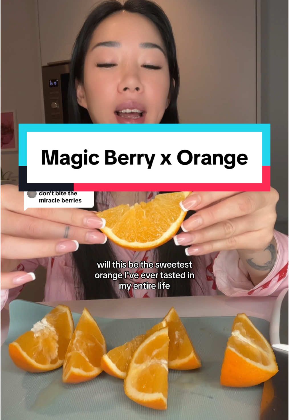 Replying to @haleemaaxafg🇦🇫 Magic Berry vs Basic Orange 👀👀👀👀👀👀👀 #eatwithgg #ggflavour #magic #FoodTok #eatingfruit #fruit #eatwithme 