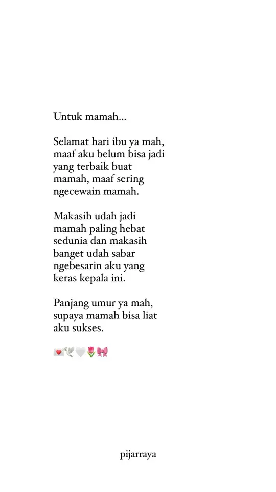 i love you bidadari surgaku🫶🏻 #quoteshariibu #ilymom❤️ #selamathariibu #fyp #viral #pijarrayaquotes 