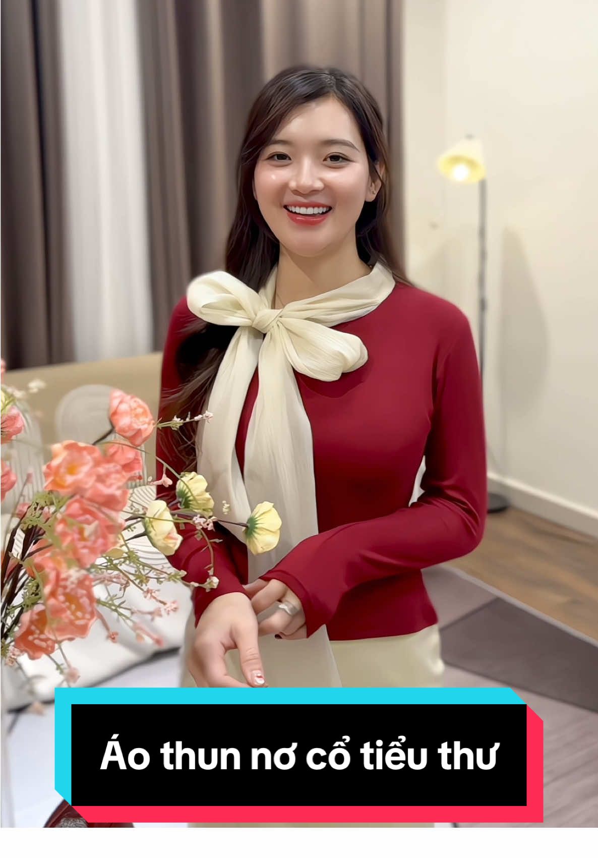 Áo thun nơ cổ tiểu thư #xuhuong #aothun #aoxinh #tieuthu 