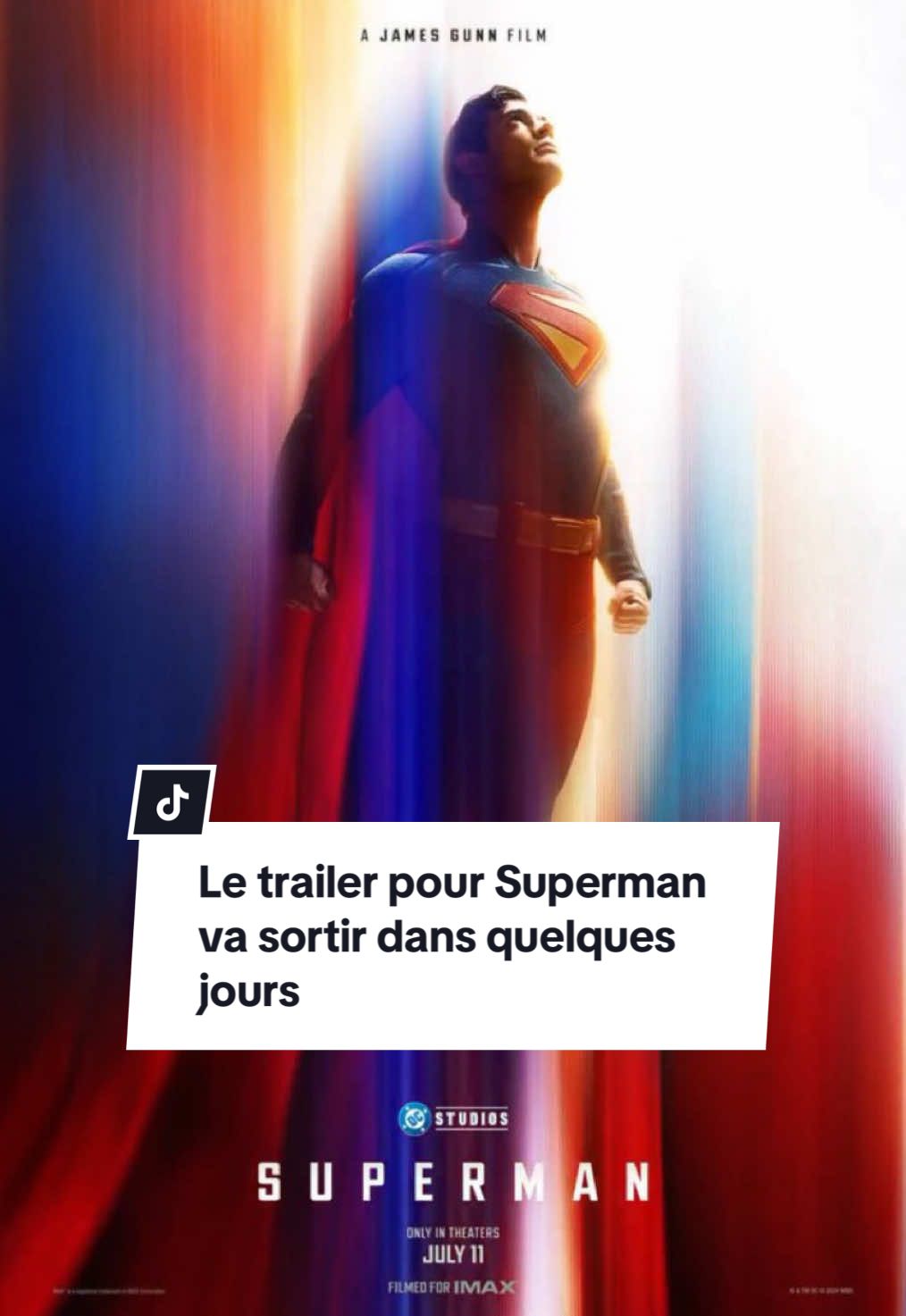 Le premier trailer pour le film Superman va bientôt sortir  On a enfin une date  #jamesgunn #supermanlegacy #davidcorenswet #dccomics #dcu #warnerbros 