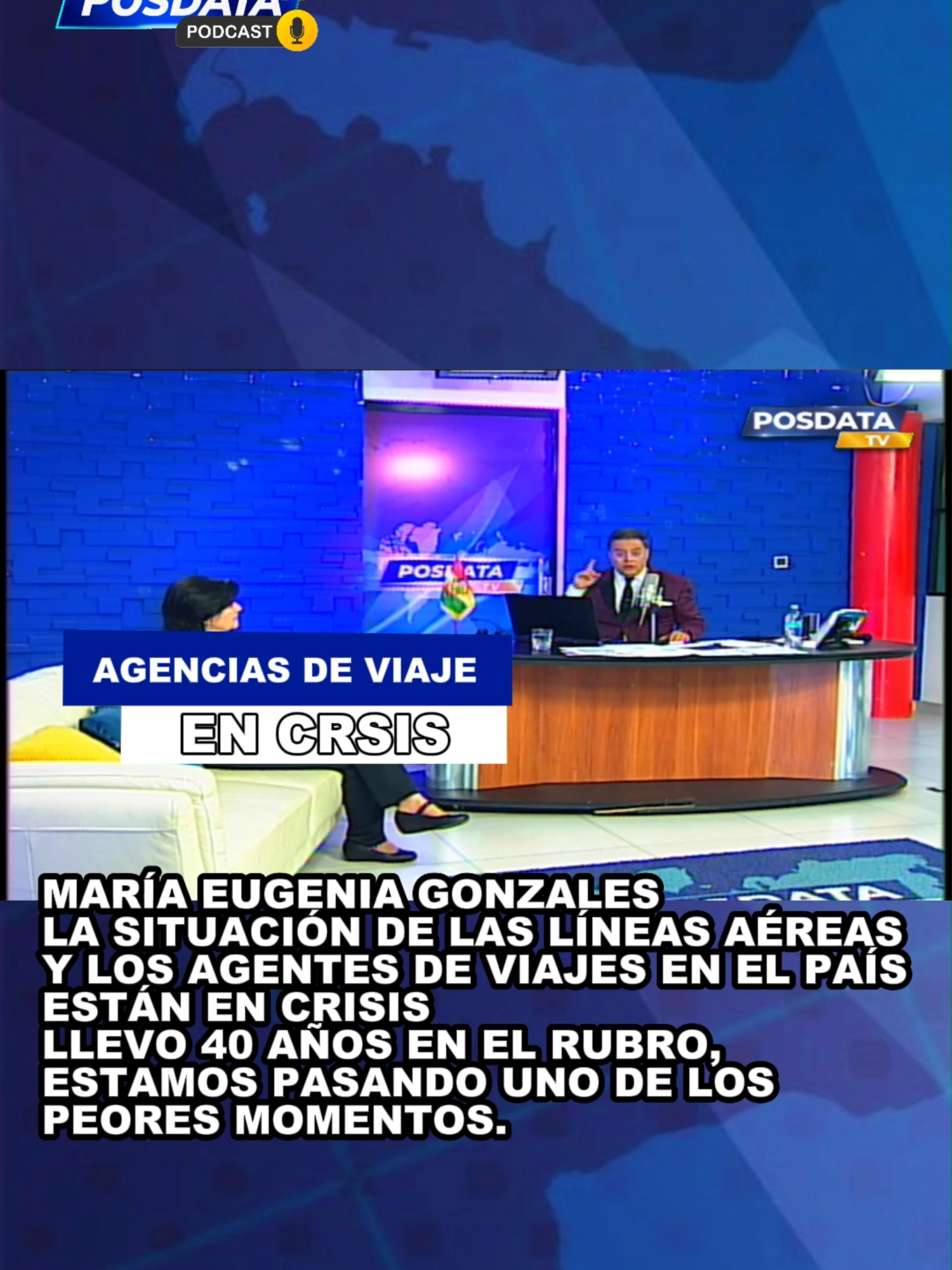 MARÍA EUGENIA GONZALES  LA SITUACIÓN DE LAS LÍNEAS AÉREAS  Y LOS AGENTES DE VIAJES EN EL PAÍS ESTÁN EN CRISIS LLEVO 40 AÑOS EN EL RUBRO, ESTAMOS PASANDO UNO DE LOS PEORES MOMENTOS.