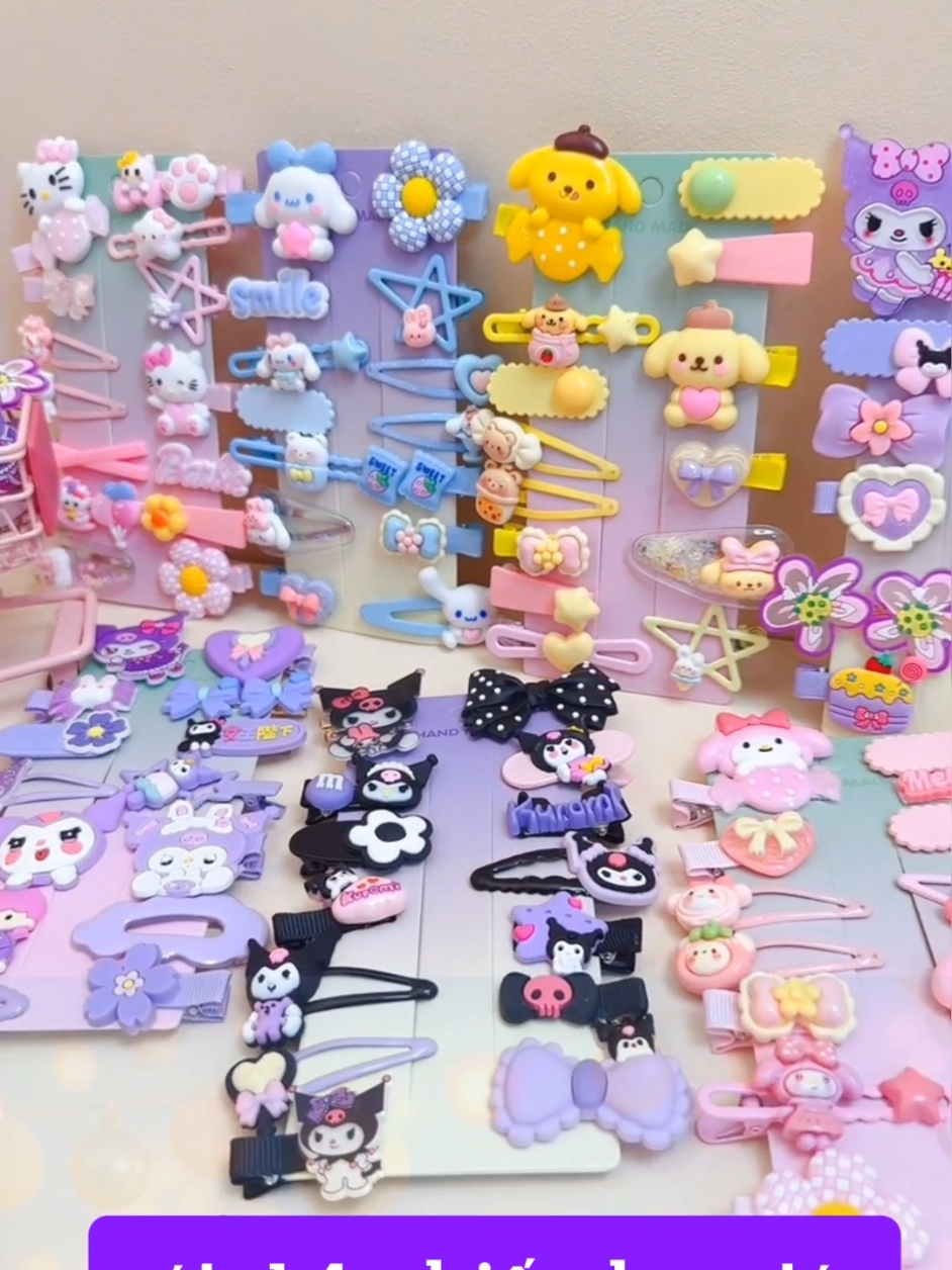 chỉ hơn 10k/sét 14 chiếc kẹp đáng yêu cho bé #shopcamap #phukientoc #keptoc #daybuoctoc 