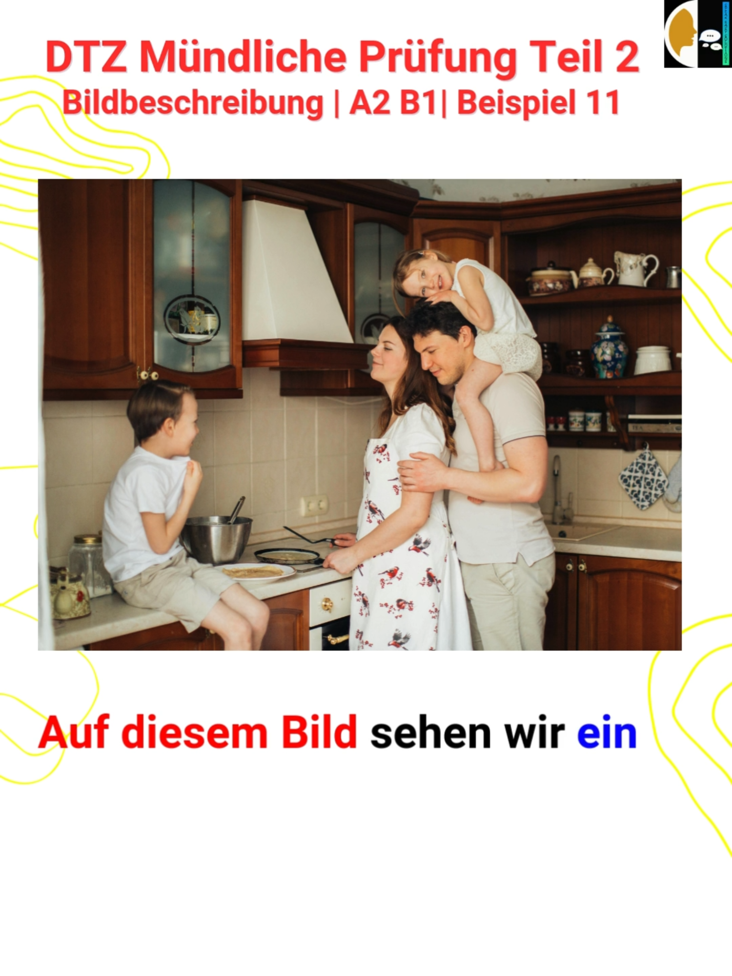 DTZ Mündliche Prüfung Teil 2 | Bildbeschreibung | A2 B1 | Beispiel 11 #learngerman #learngermanfast #learngermanonline #deutschlernen #DTZ #dtzprüfung #germanlearningsongs #learndeutche #learning #germanverbs #onlinelearning #mündlicheprüfung #bildbeschreibung