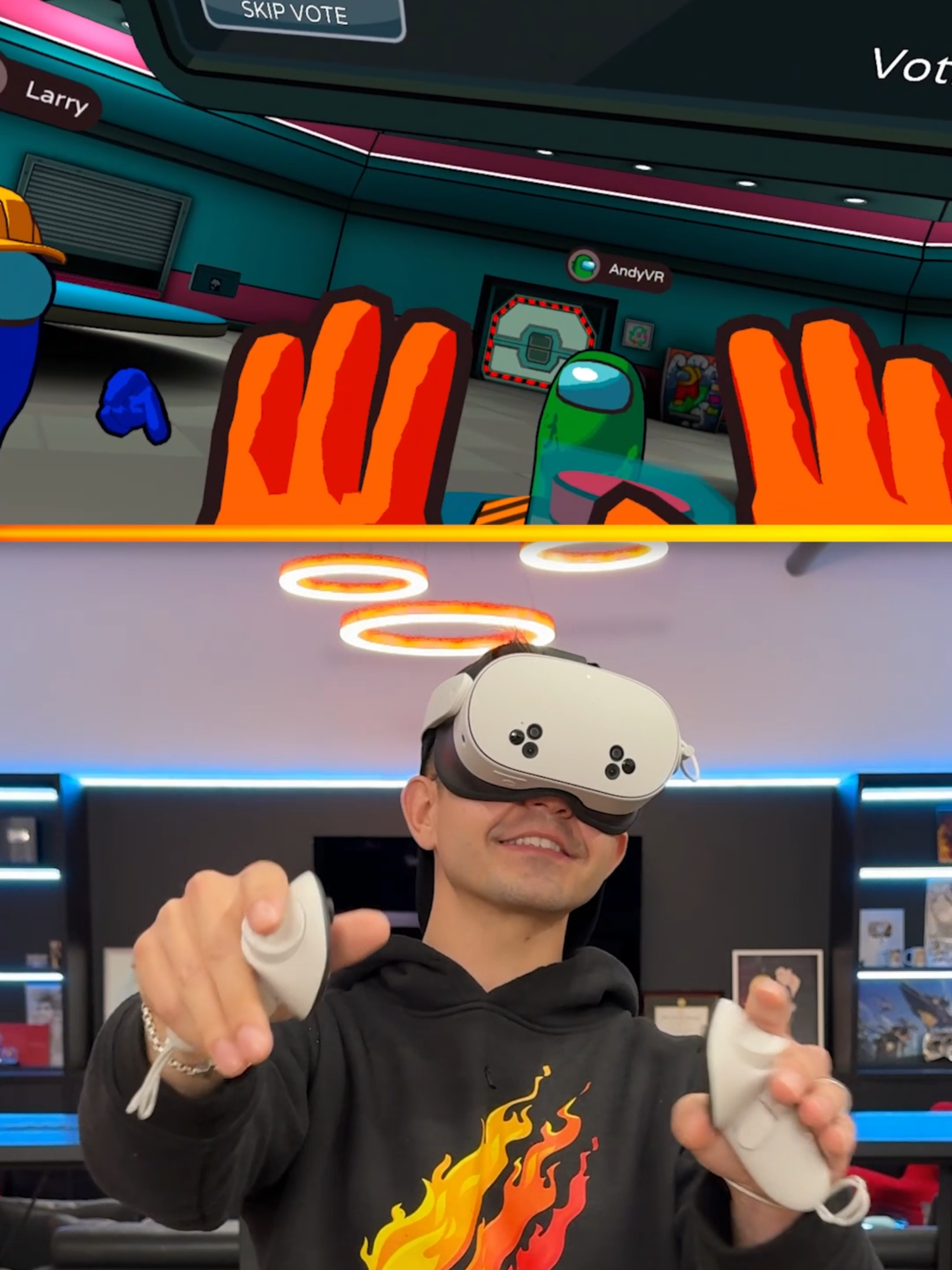 Who do YOU think the best impostor would be? @metaquest #MetaQuestPartner  https://metaque.st/AO24_Preston3S_TT Among Us VR is for Ages 10+