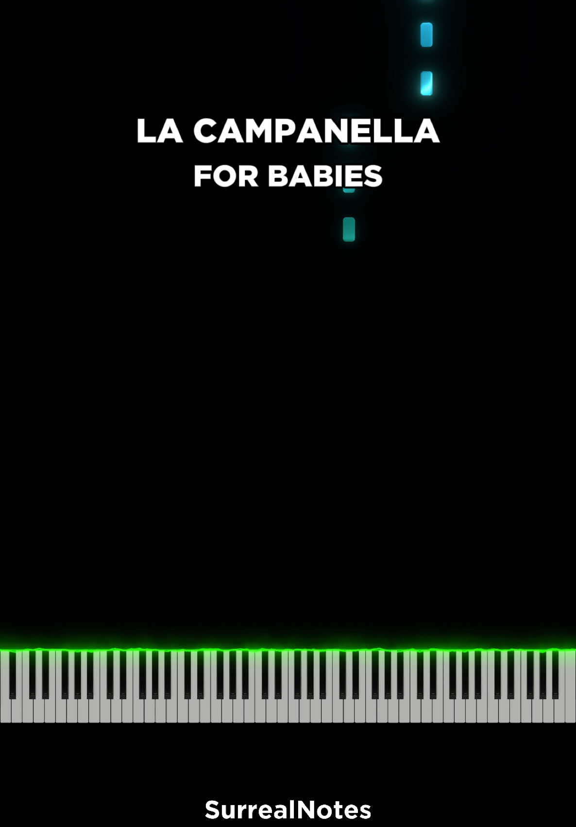 🟢 La Campanella - For Babies #piano #pianotutorial #pianomusic #pianocover #lacampanella #franzliszt 