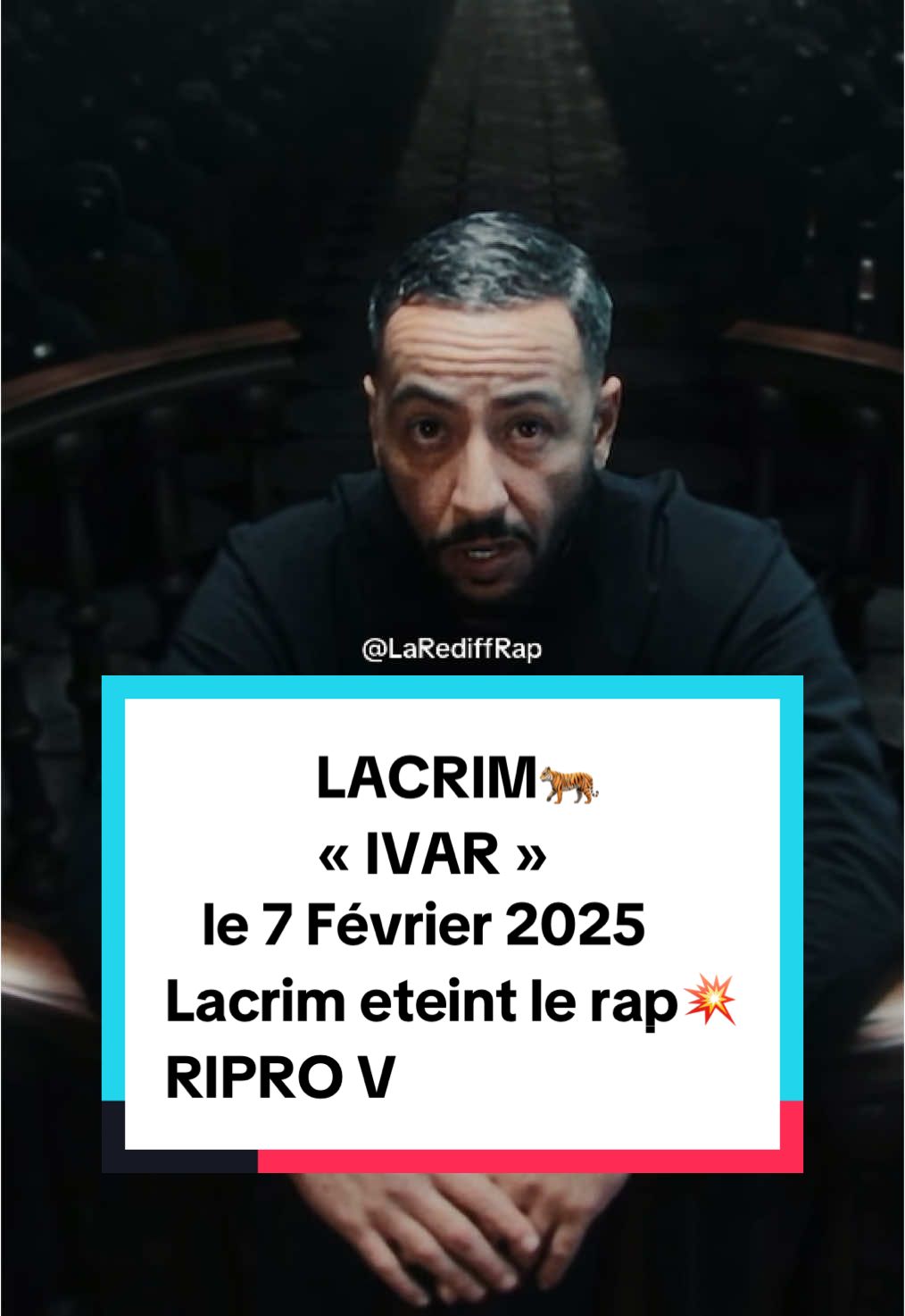 LACRIM🐅             « IVAR »    le 7 Février 2025  Lacrim eteint le rap💥 RIPRO V @LACRIM #lacrim #pourtoi #foryouu #rap 