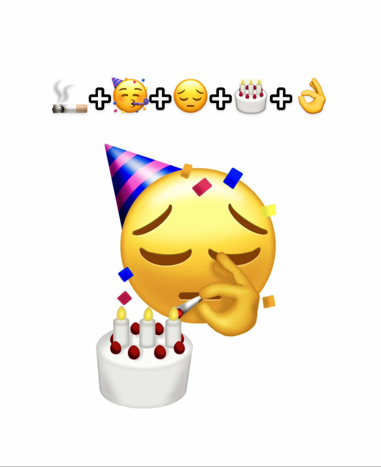 birthday emojis mix 🎂🚬🥳😔👌  #rauwilart #emojiart #happybirthday #creatorsearchinsights 