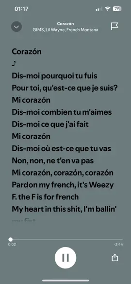 Corazón - GIMS, Lil Wayne, French Montana // #Corazo#GIMS#LilWayne#FrenchMontana#speedsongs #speedup #PAROLE #trendy #france #viral_video #pourtoi #fyp