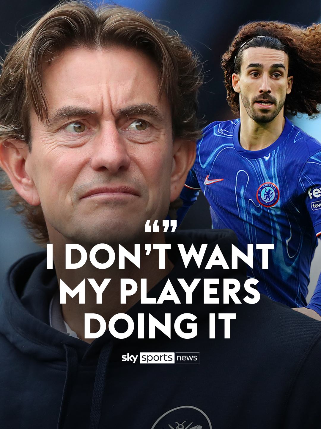 Thomas Frank on Marc Cucurella pretending to be struck in the face to win Chelsea a late free kick against Brentford 💬 #footballtiktok #chelsea #brentford